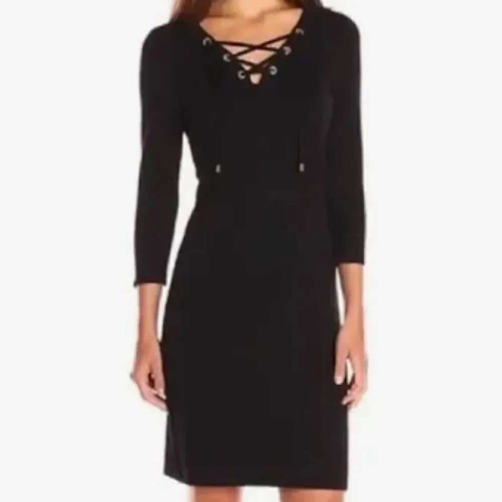 CK black midi dress